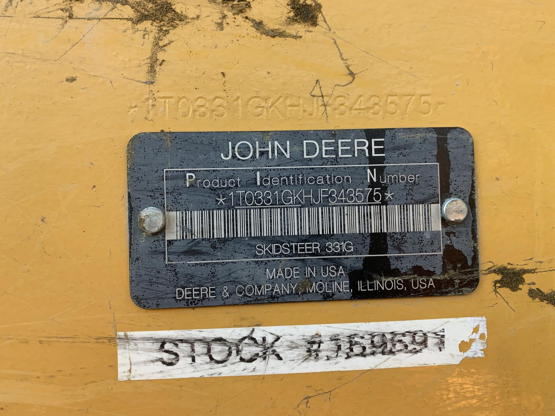 2018 John Deere 331G
