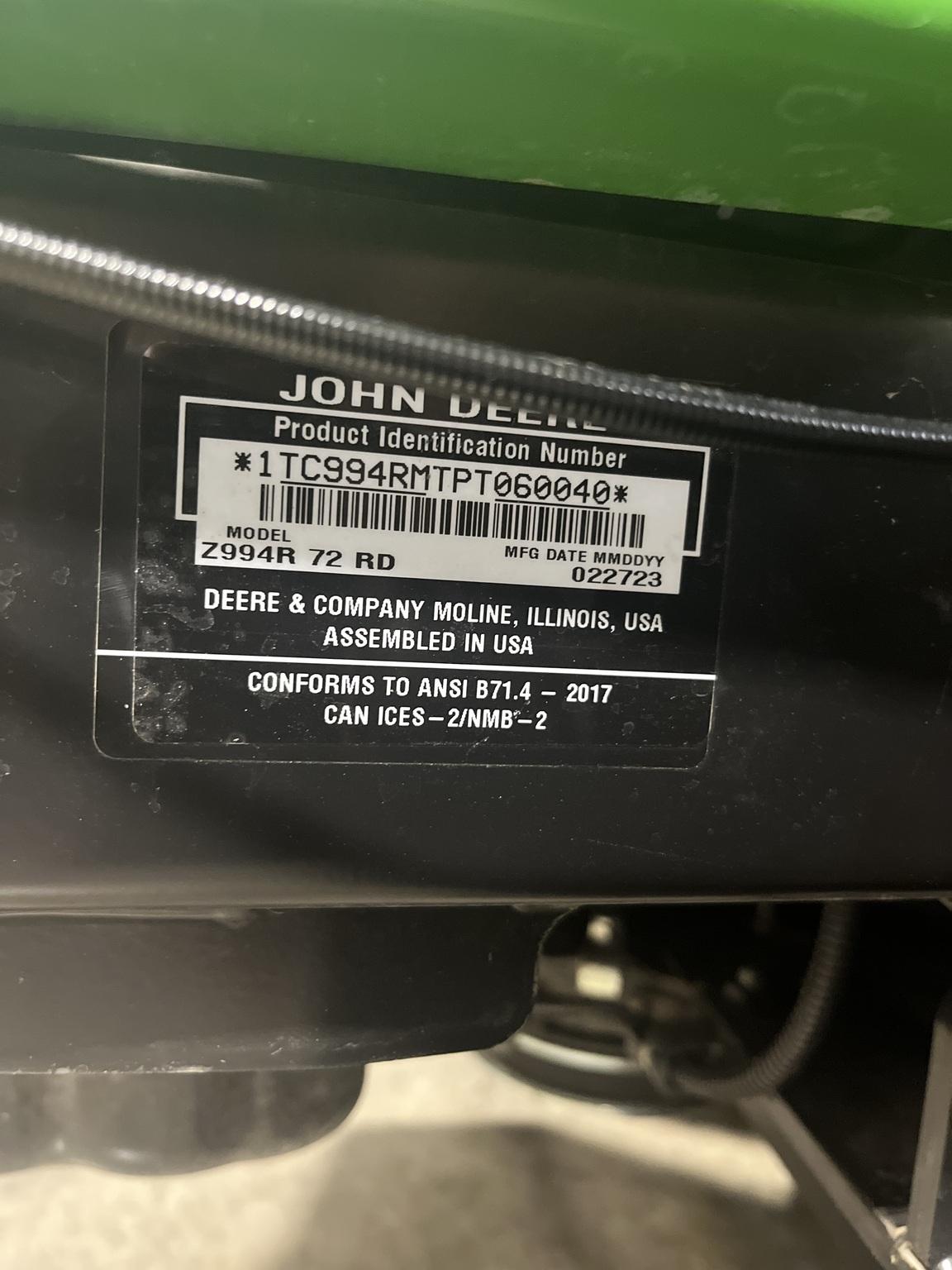 2023 John Deere Z994R