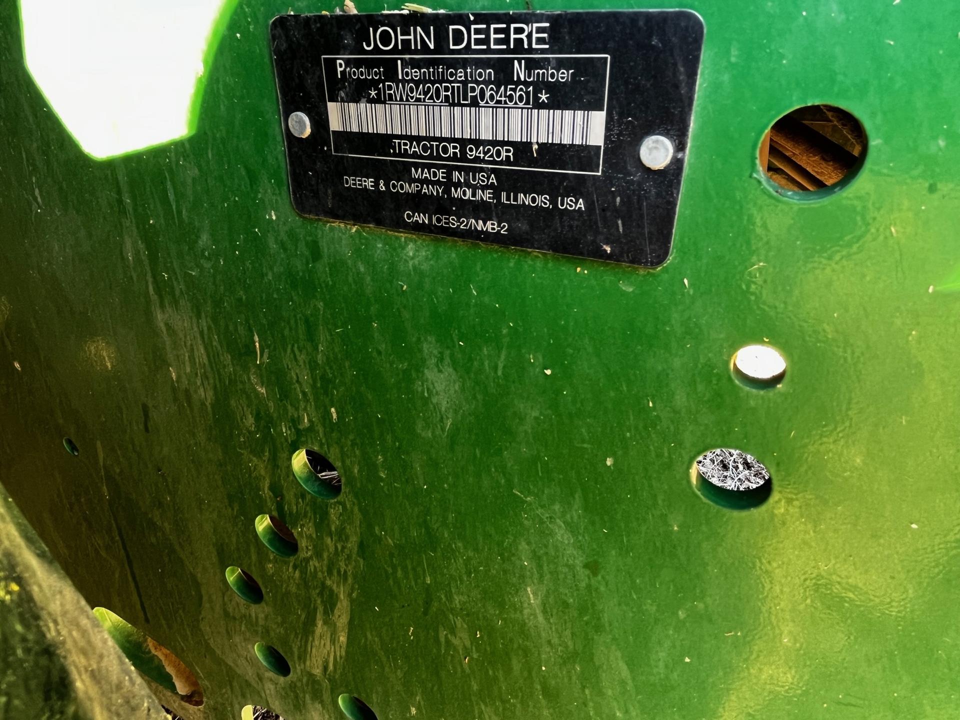2020 John Deere 9420R